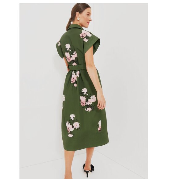 Tuckernuck | NEW Olive and Pressed Powder Floral Chloe Maxi Dress Size M - Picture 4 of 11